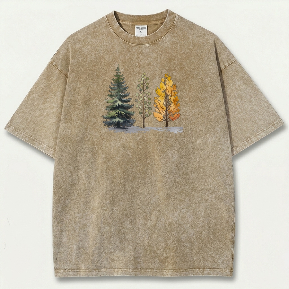 Trees Vintage Organic Cotton Trail Tee-HikeVista