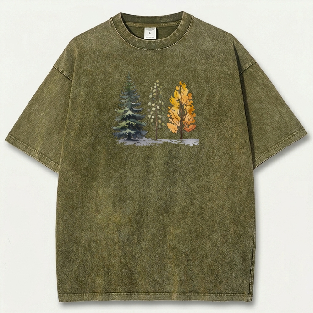 Trees Vintage Organic Cotton Trail Tee-HikeVista