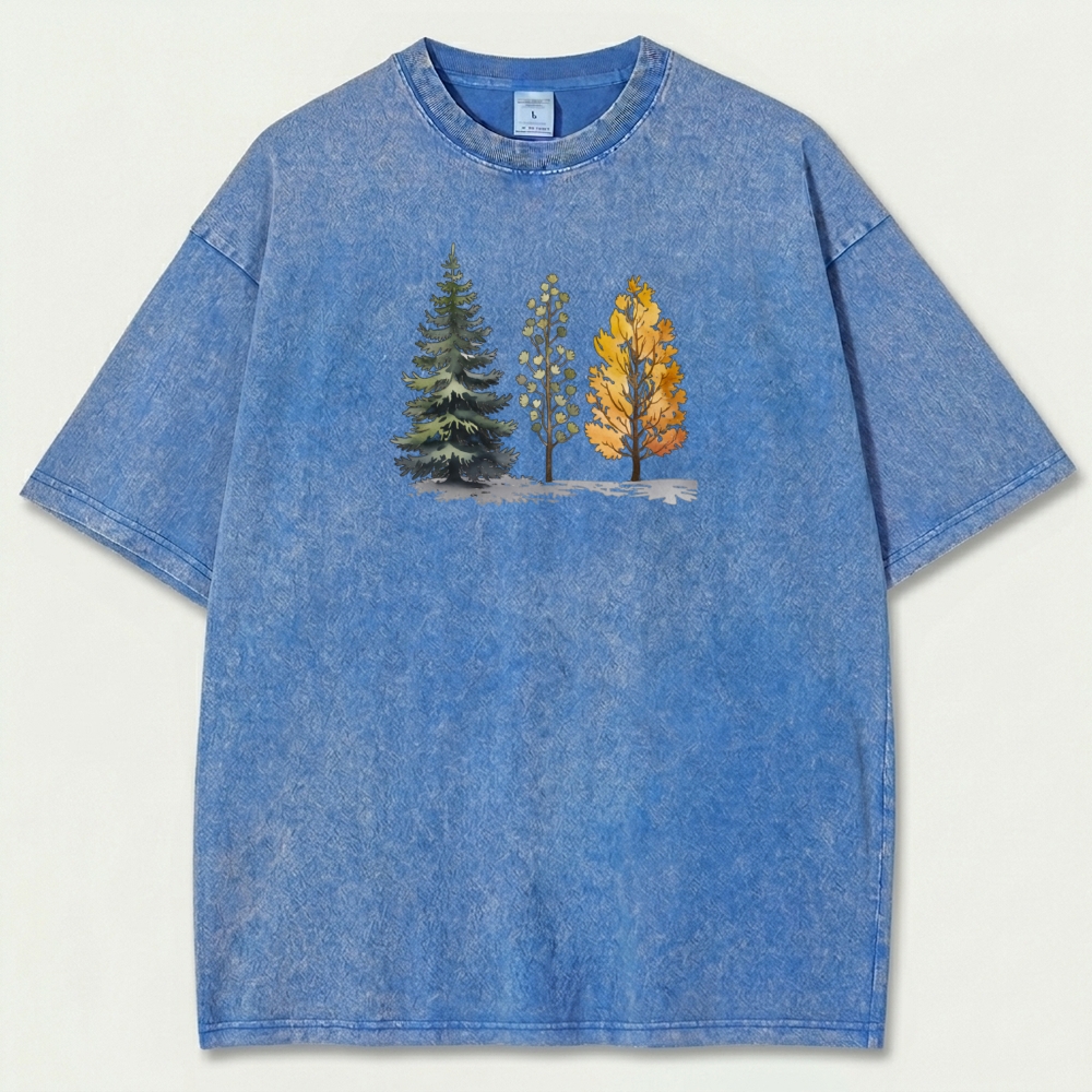 Trees Vintage Organic Cotton Trail Tee-HikeVista