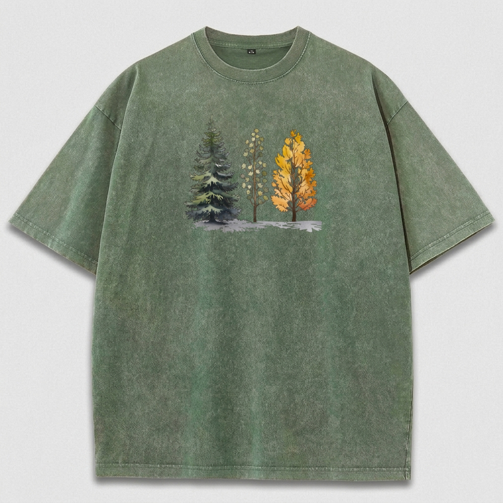 Trees Vintage Organic Cotton Trail Tee-HikeVista