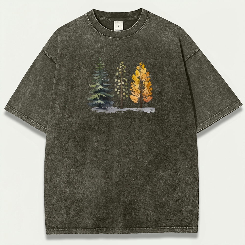 Trees Vintage Organic Cotton Trail Tee-HikeVista