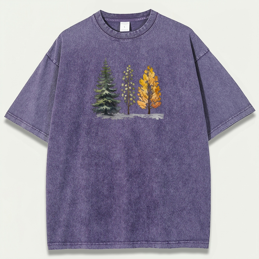 Trees Vintage Organic Cotton Trail Tee-HikeVista