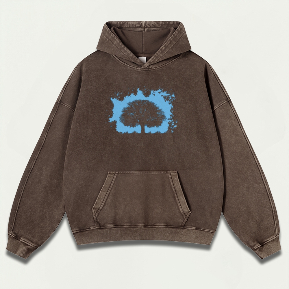 A Tree Vintage Premium Heavyweight Trail Hoodie-HikeVista