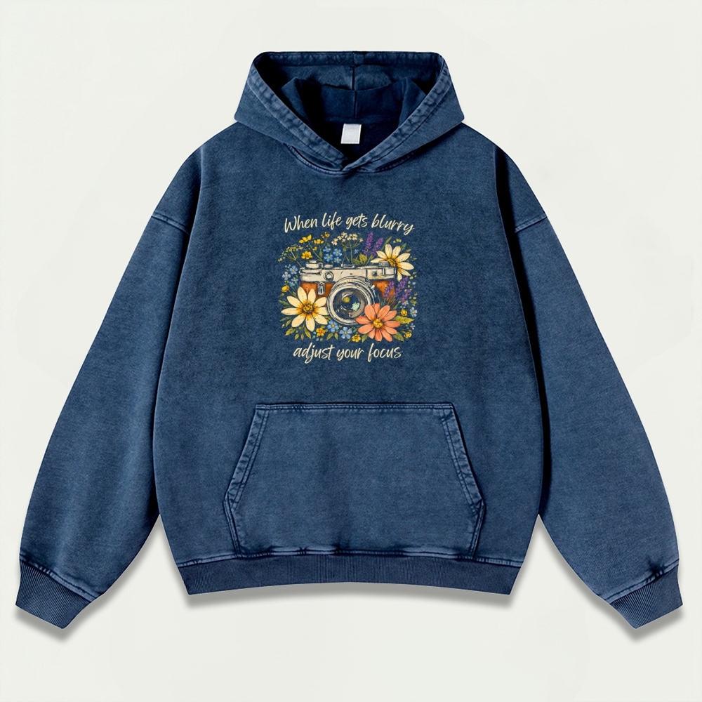 Flower Camera Vintage Premium Heavyweight Plant Hoodie-HikeVista