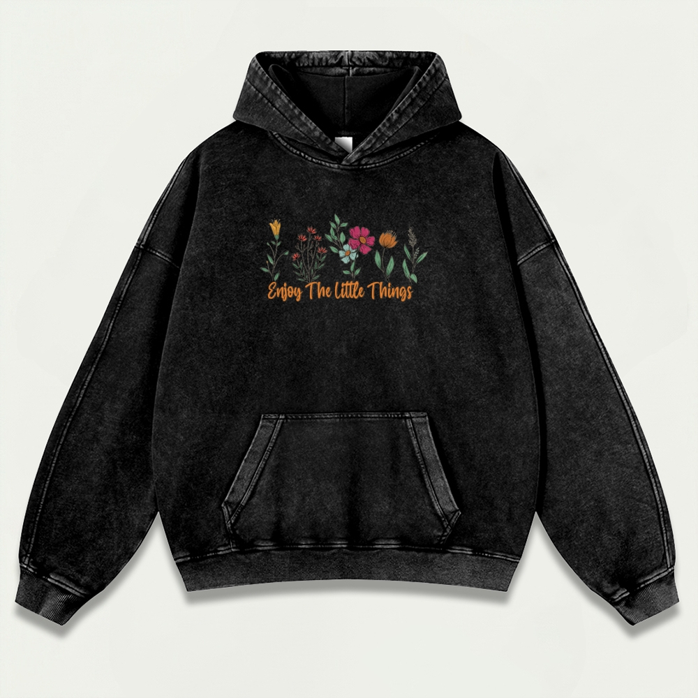 Wildflowers Vintage Premium Heavyweight Plant Hoodie-HikeVista