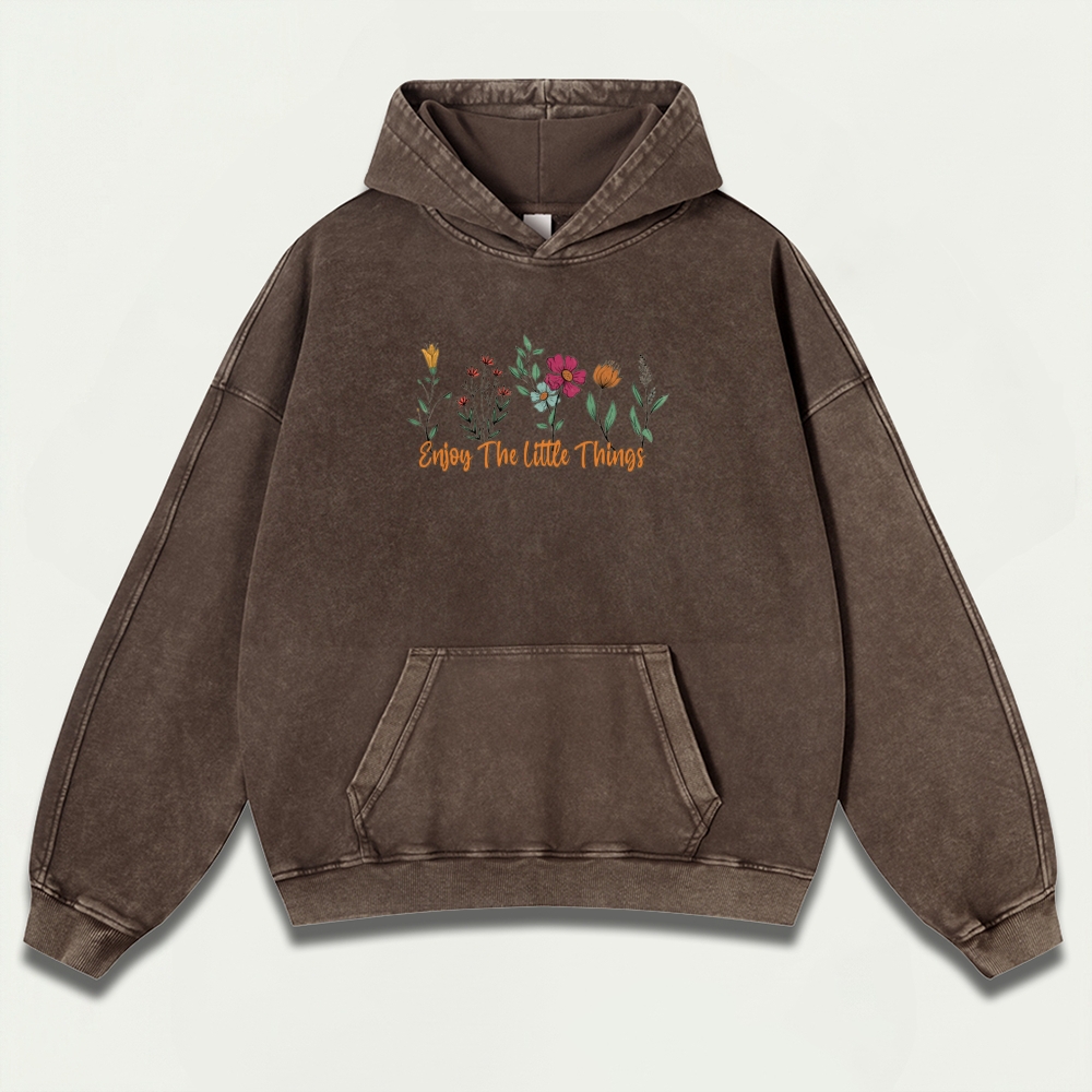 Wildflowers Vintage Premium Heavyweight Plant Hoodie-HikeVista