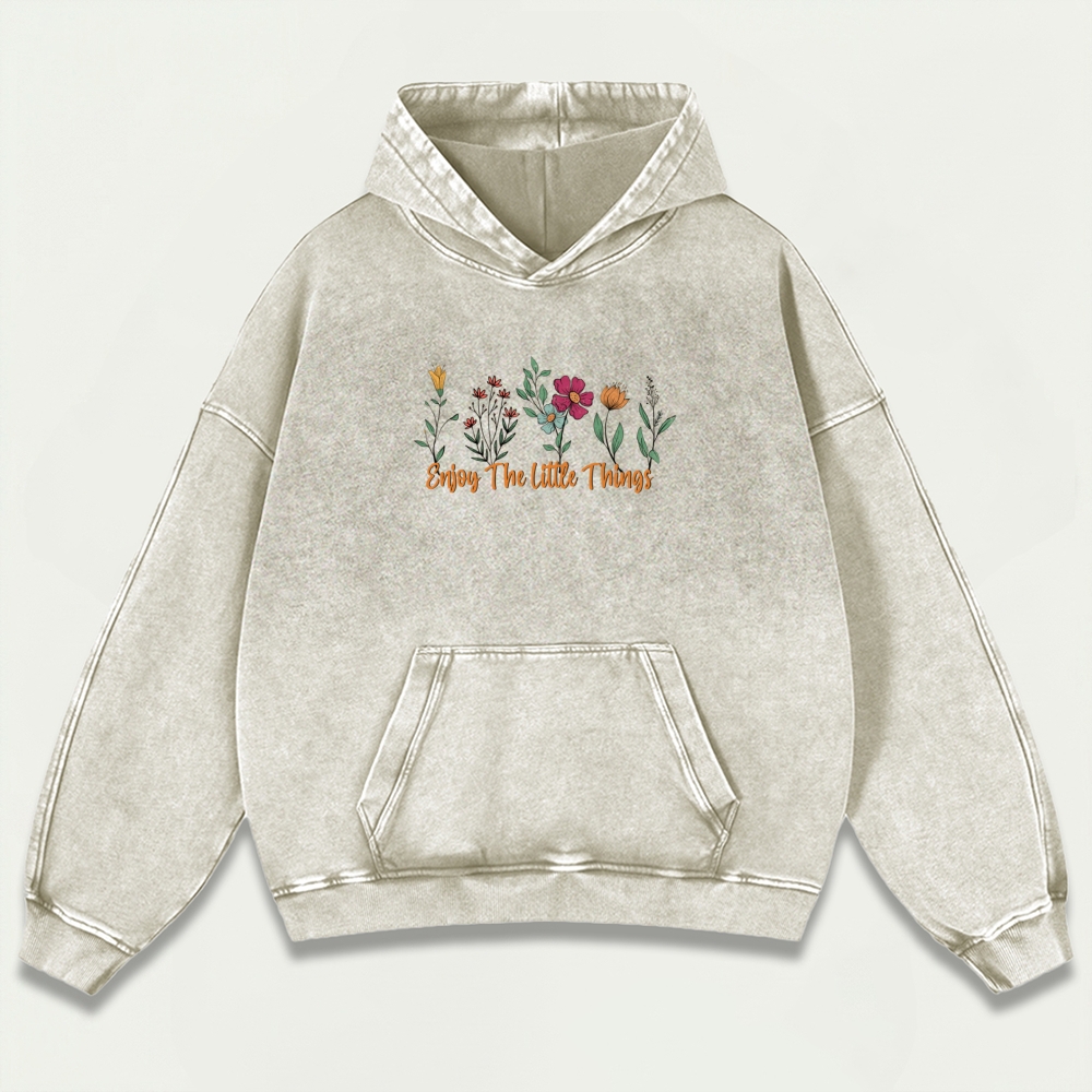 Wildflowers Vintage Premium Heavyweight Plant Hoodie-HikeVista