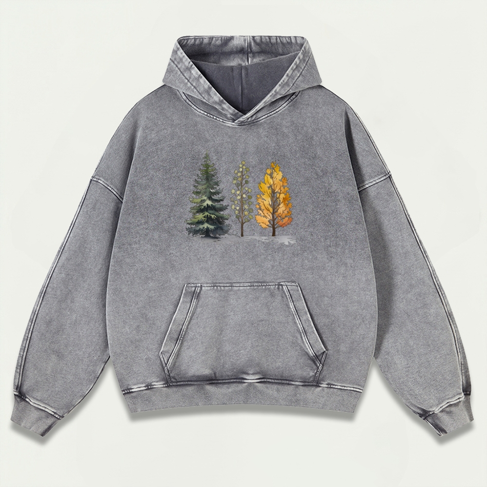 Trees Vintage Premium Heavyweight Plant Hoodie-HikeVista