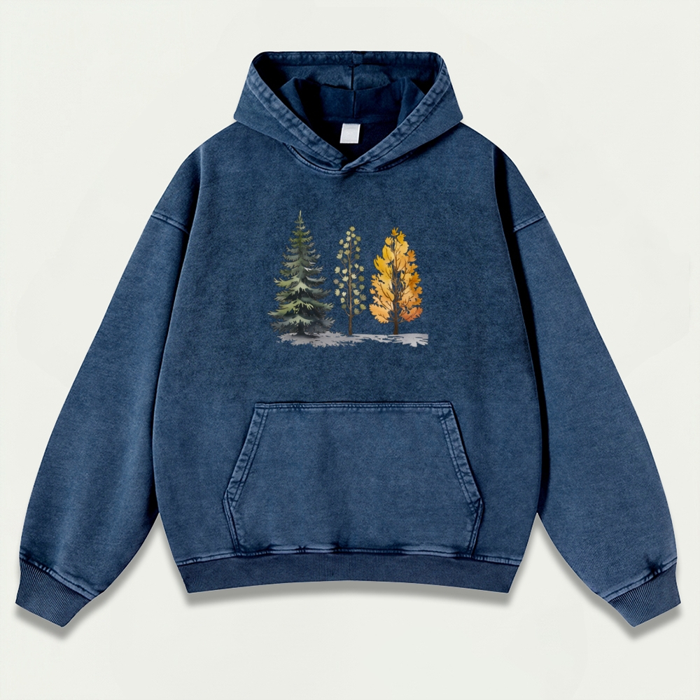 Trees Vintage Premium Heavyweight Plant Hoodie-HikeVista