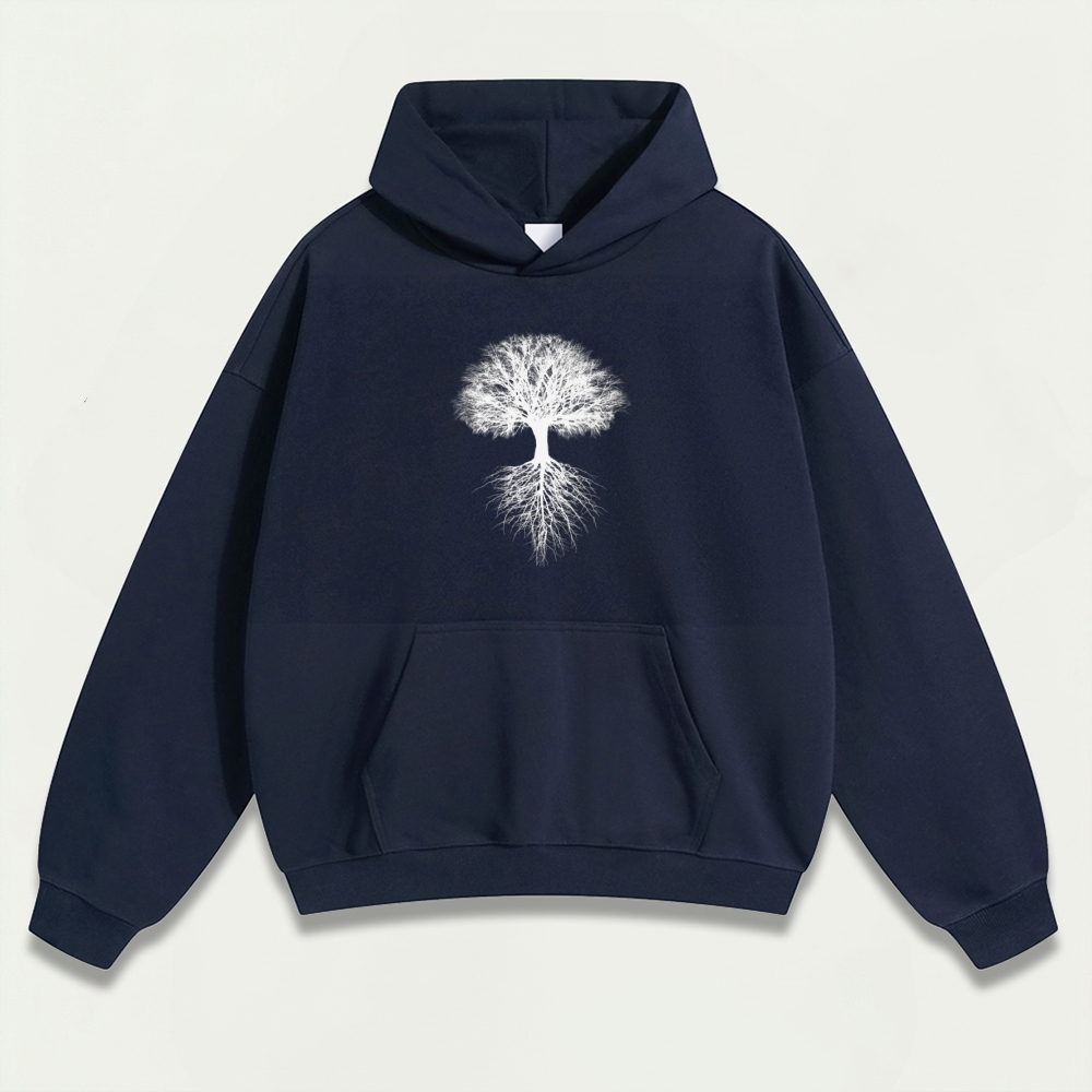 Forest Roots Tree Heavyweight Plant Hoodie-HikeVista
