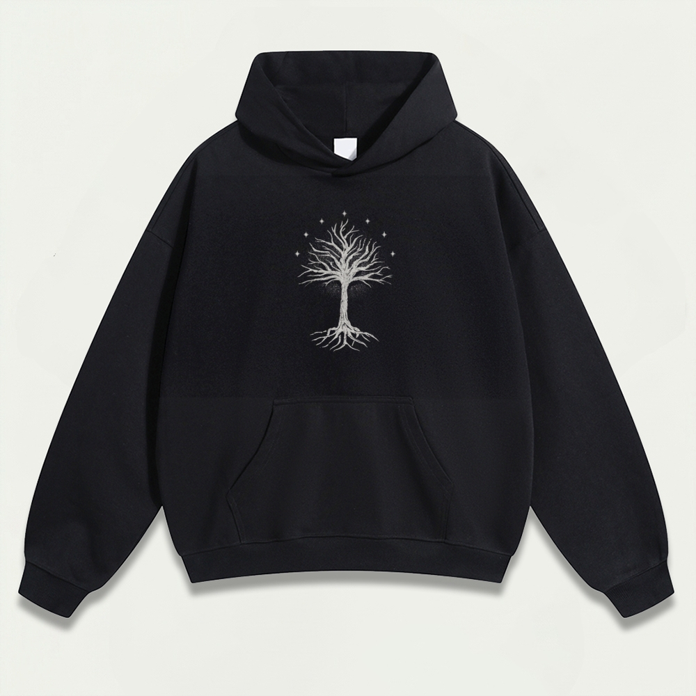 Forest Roots Tree Heavyweight Plant Hoodie-HikeVista