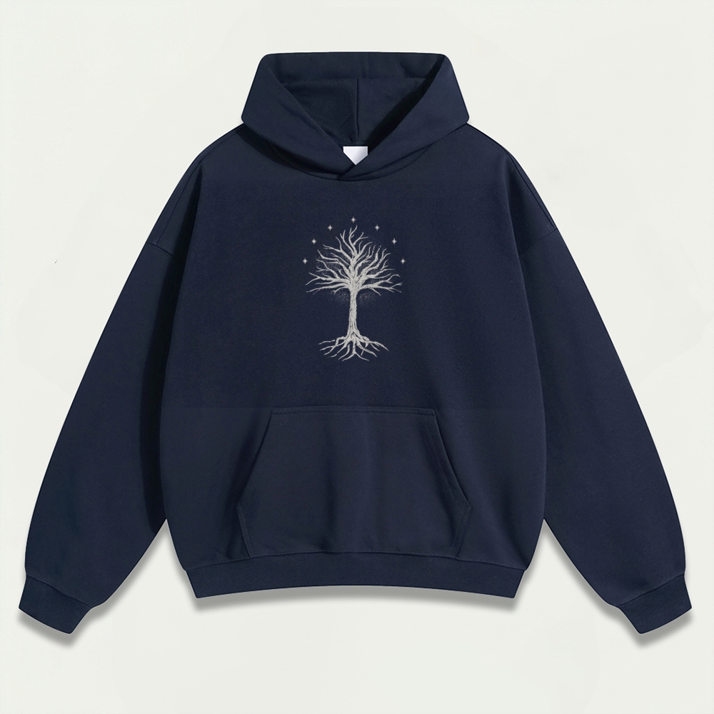 Forest Roots Tree Heavyweight Plant Hoodie-HikeVista