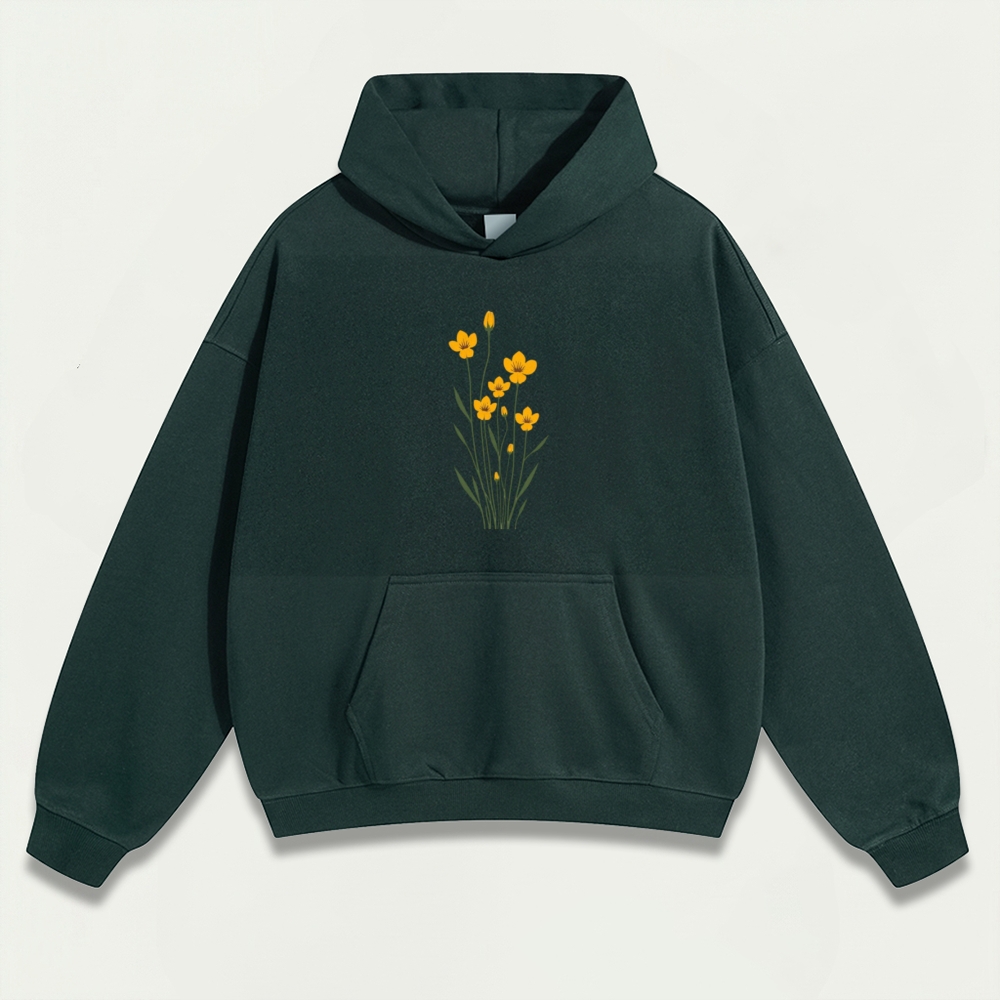 Wildflower Heavyweight Plant Hoodie-HikeVista