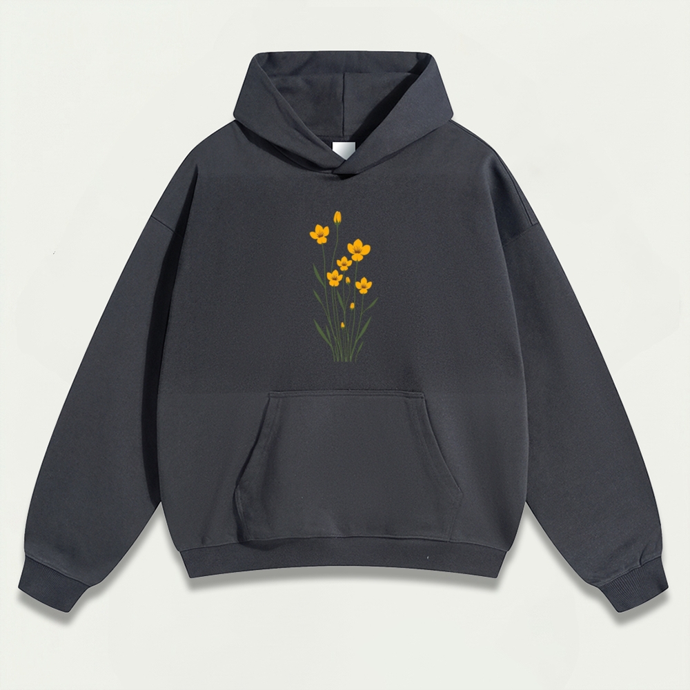 Wildflower Heavyweight Plant Hoodie-HikeVista