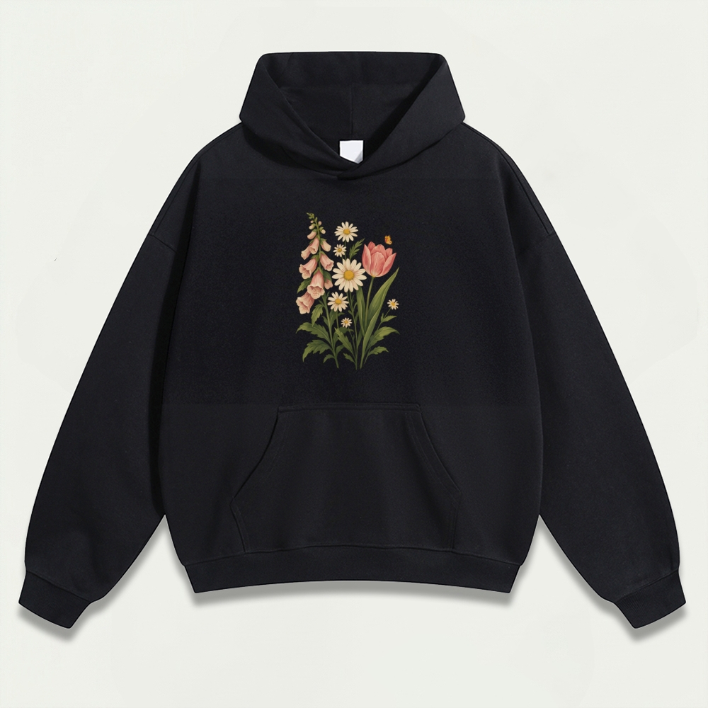 Wildflower Heavyweight Plant Hoodie-HikeVista
