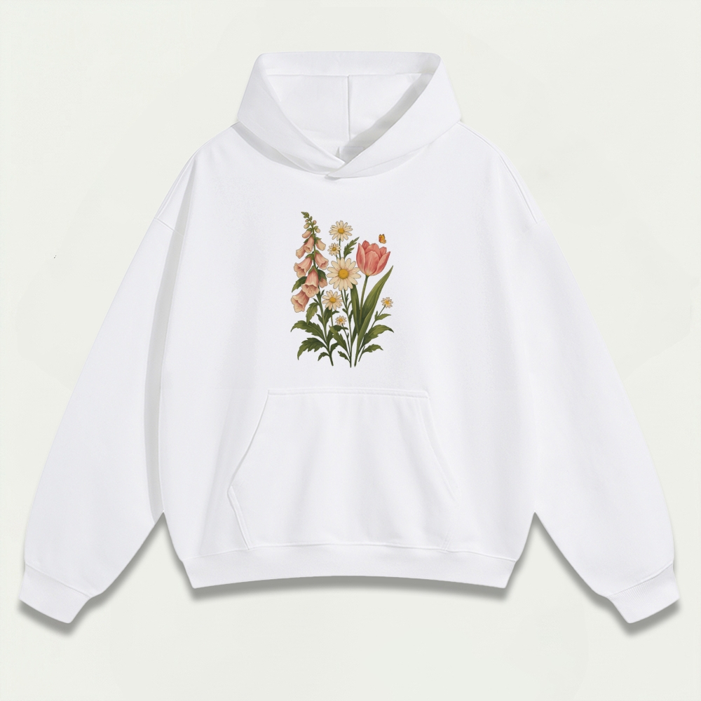 Wildflower Heavyweight Plant Hoodie-HikeVista