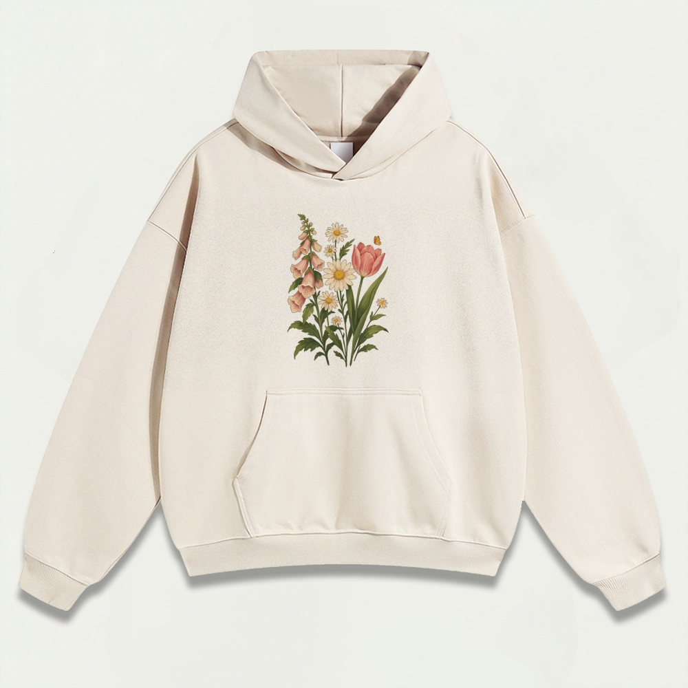 Wildflower Heavyweight Plant Hoodie-HikeVista