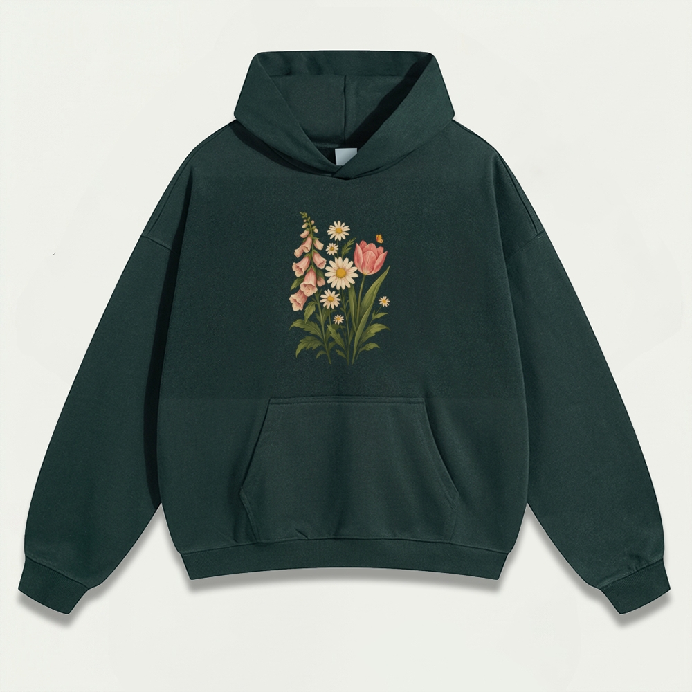 Wildflower Heavyweight Plant Hoodie-HikeVista