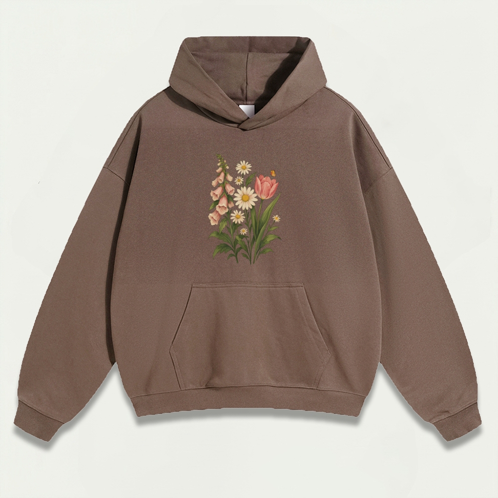 Wildflower Heavyweight Plant Hoodie-HikeVista