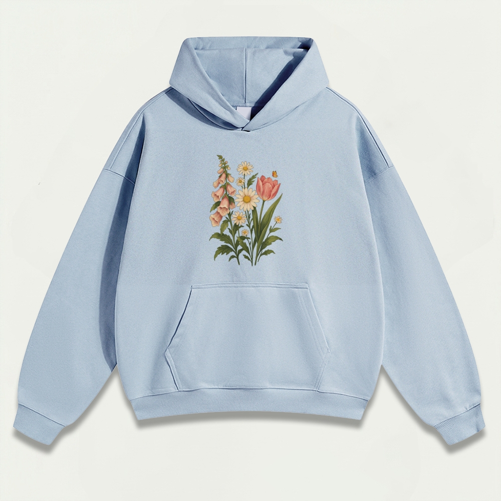 Wildflower Heavyweight Plant Hoodie-HikeVista