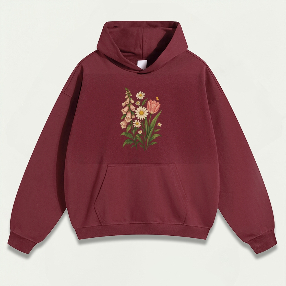 Wildflower Heavyweight Plant Hoodie-HikeVista