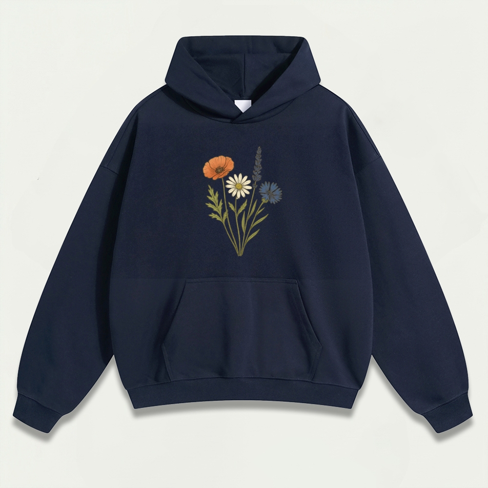 Wildflower Heavyweight Plant Hoodie-HikeVista