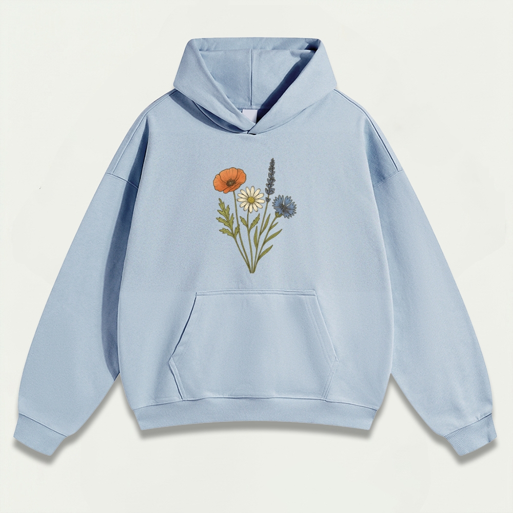 Wildflower Heavyweight Plant Hoodie-HikeVista