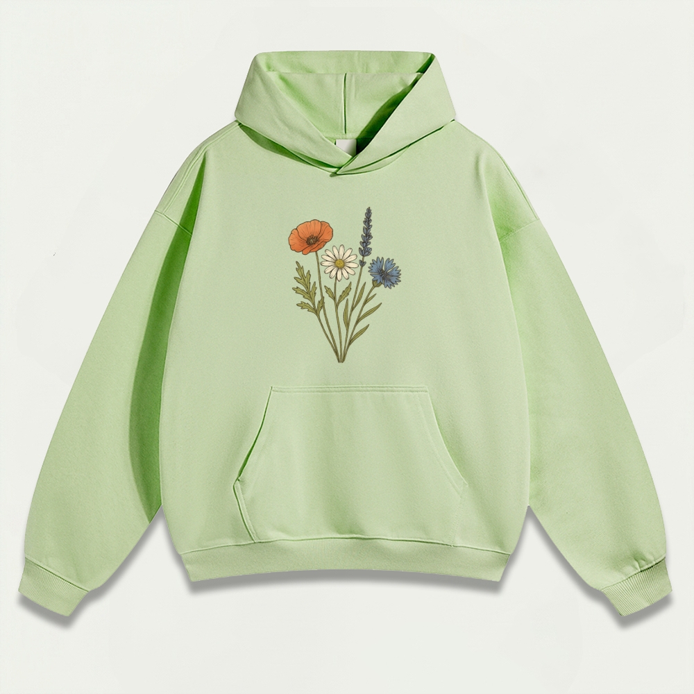 Wildflower Heavyweight Plant Hoodie-HikeVista