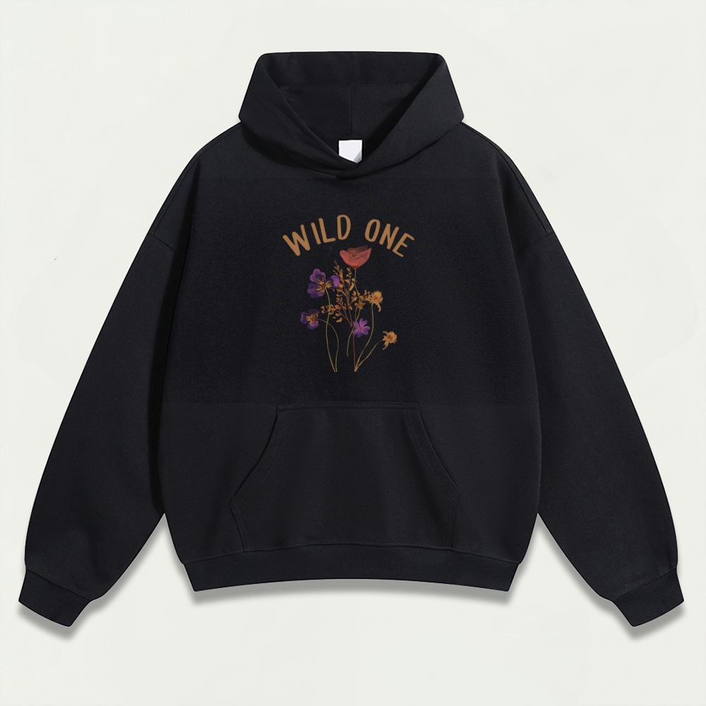 Wild One Flower Heavyweight Plant Hoodie-HikeVista