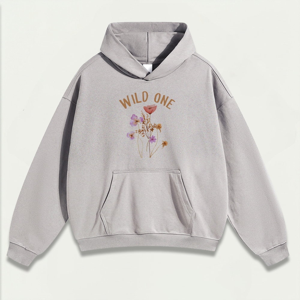Wild One Flower Heavyweight Plant Hoodie-HikeVista