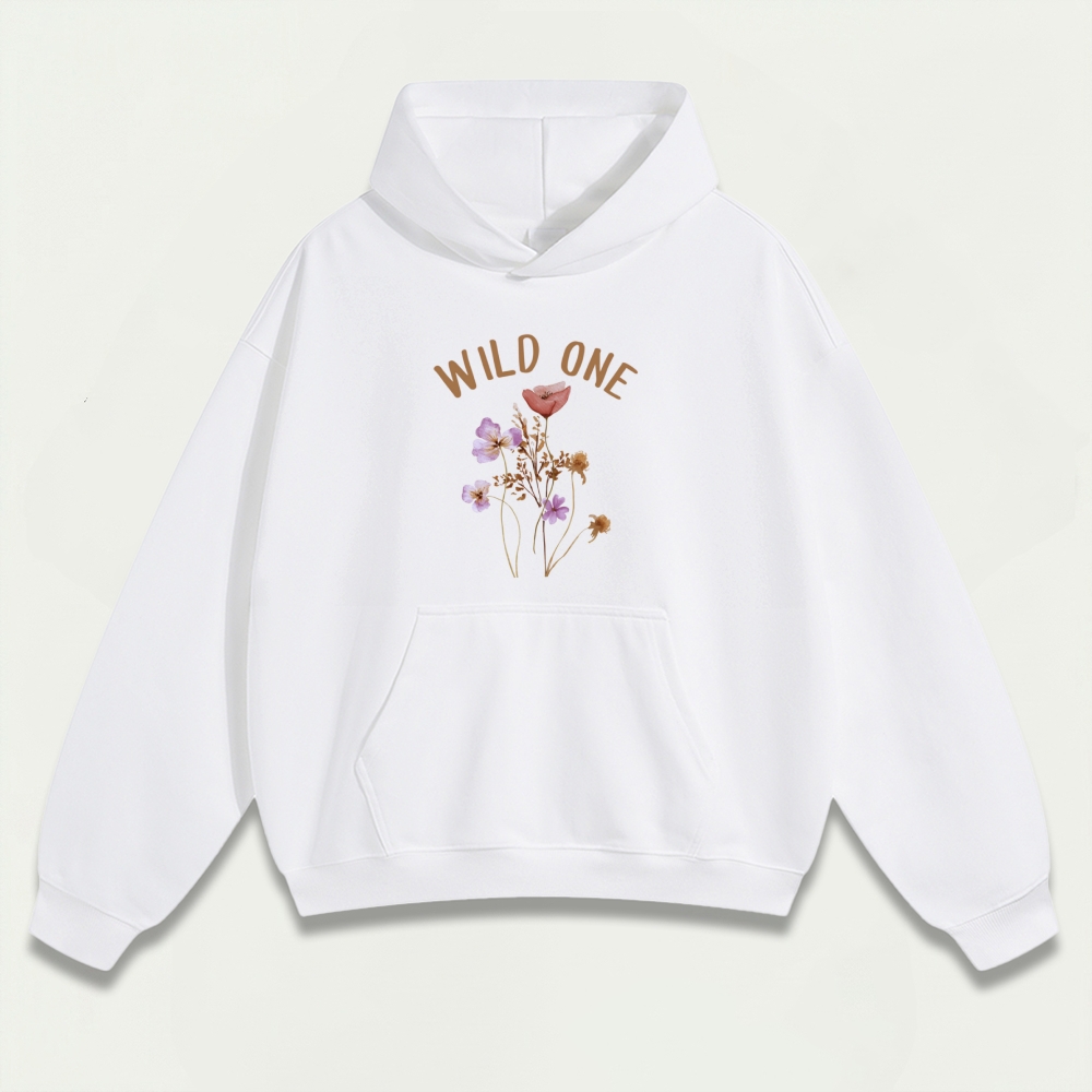 Wild One Flower Heavyweight Plant Hoodie-HikeVista