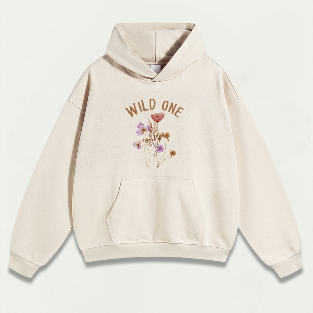 Wild One Flower Heavyweight Plant Hoodie-HikeVista