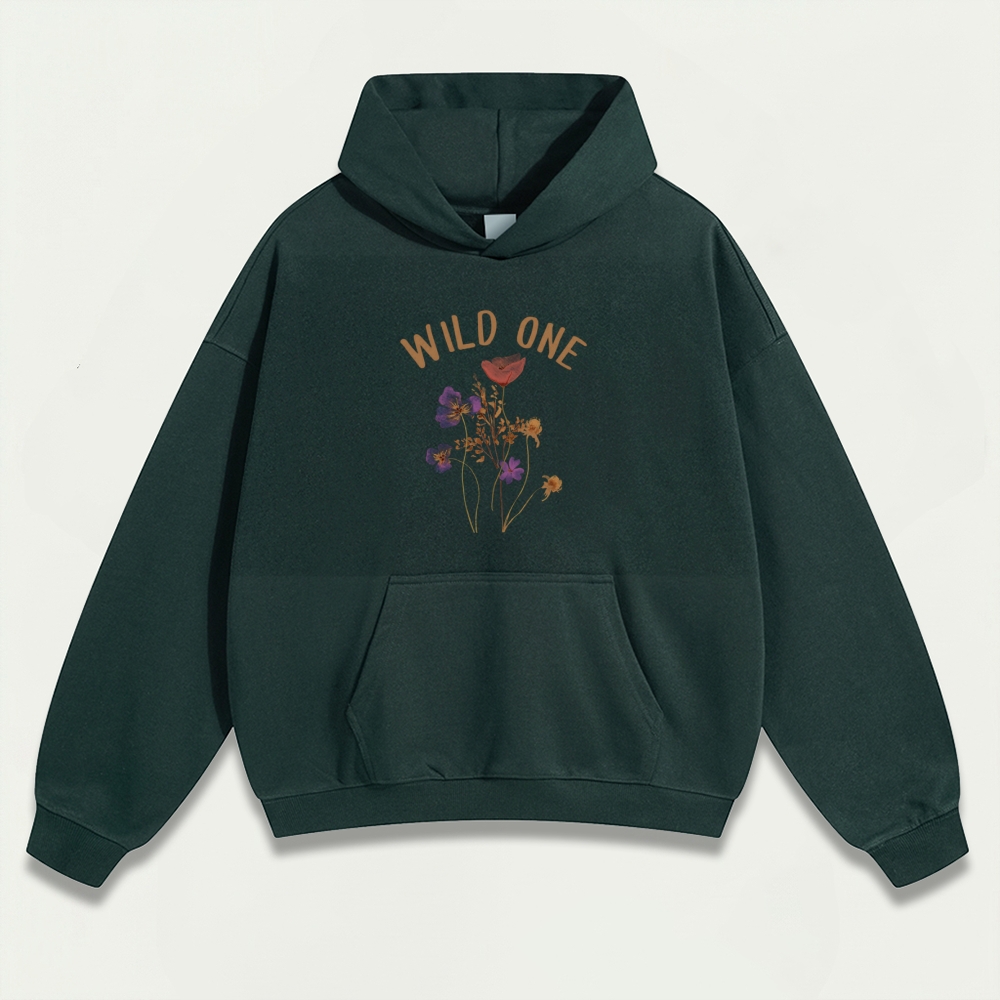 Wild One Flower Heavyweight Plant Hoodie-HikeVista