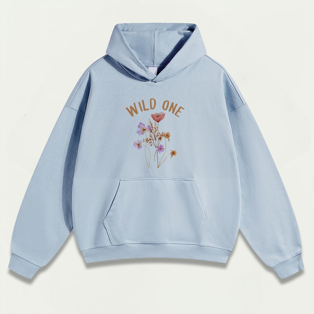 Wild One Flower Heavyweight Plant Hoodie-HikeVista