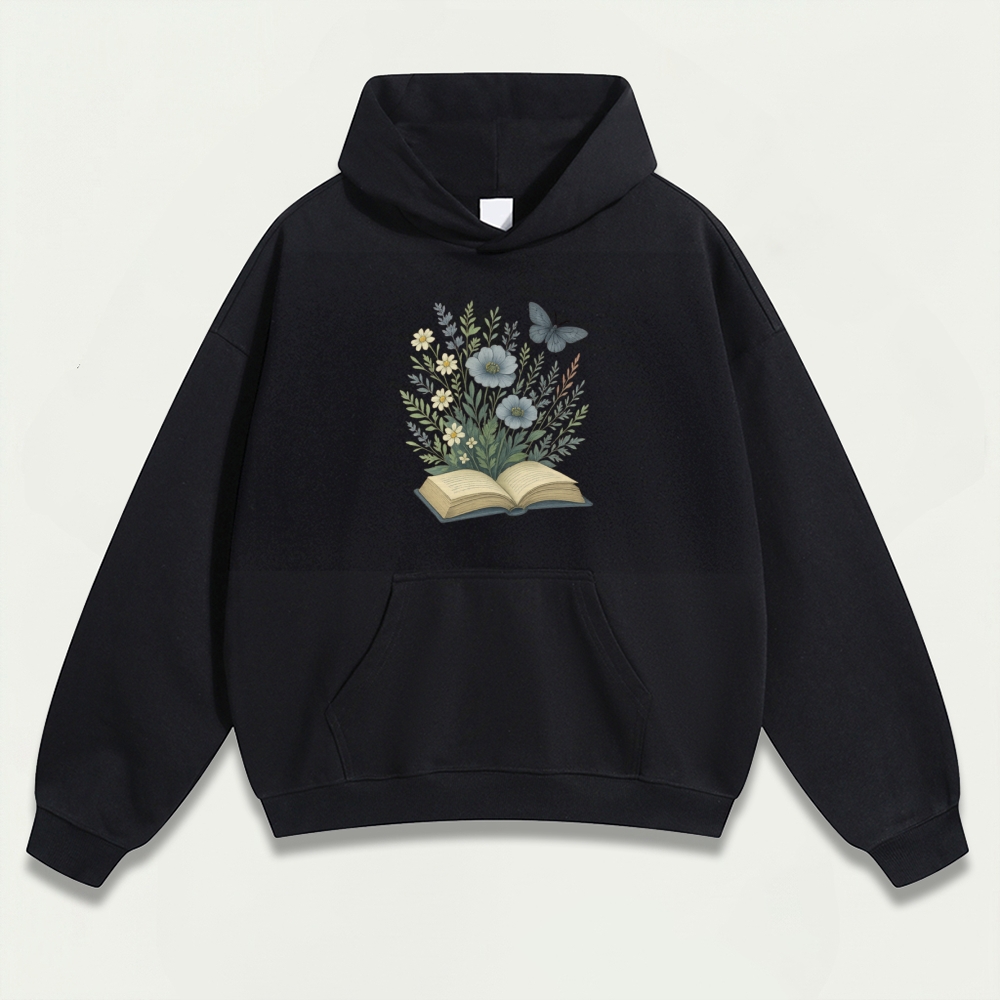Wildflower Pages Heavyweight Plant Hoodie-HikeVista