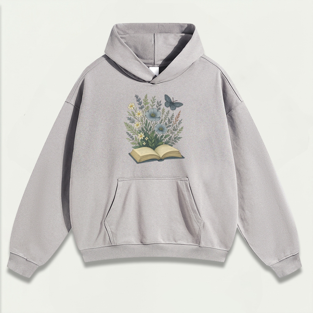 Wildflower Pages Heavyweight Plant Hoodie-HikeVista