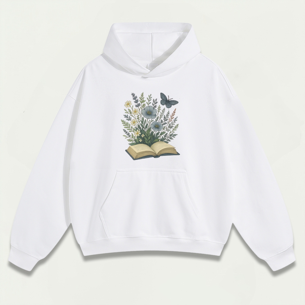 Wildflower Pages Heavyweight Plant Hoodie-HikeVista