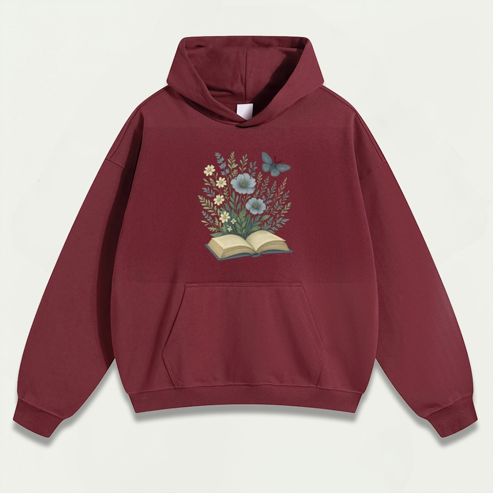 Wildflower Pages Heavyweight Plant Hoodie-HikeVista