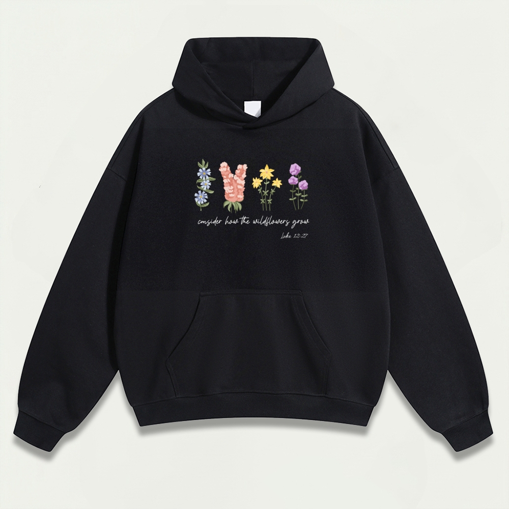 Wildflower Heavyweight Plant Hoodie-HikeVista
