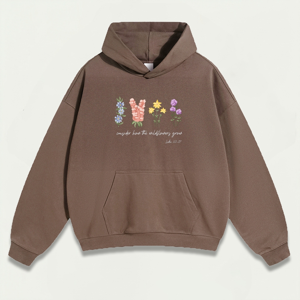 Wildflower Heavyweight Plant Hoodie-HikeVista