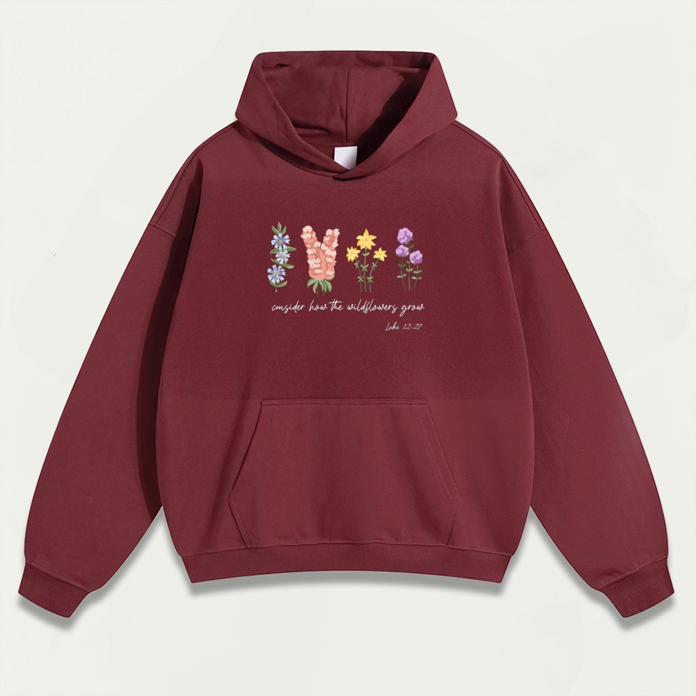Wildflower Heavyweight Plant Hoodie-HikeVista