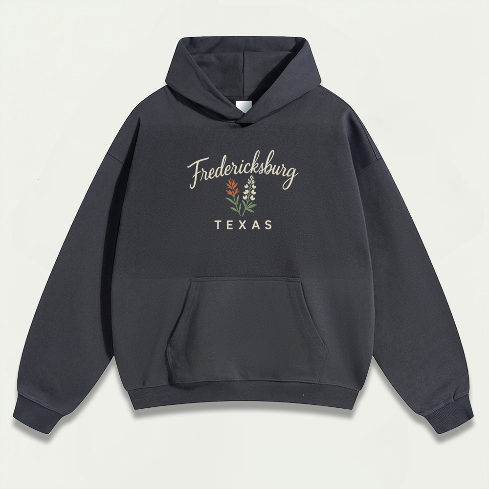 Fredericksburg Texas Heavyweight Trail Hoodie-HikeVista