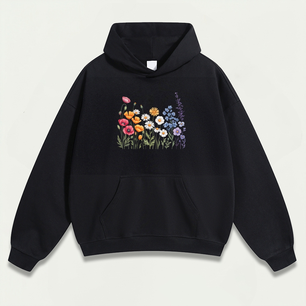 Blooming Flowers Heavyweight Trail Hoodie-HikeVista