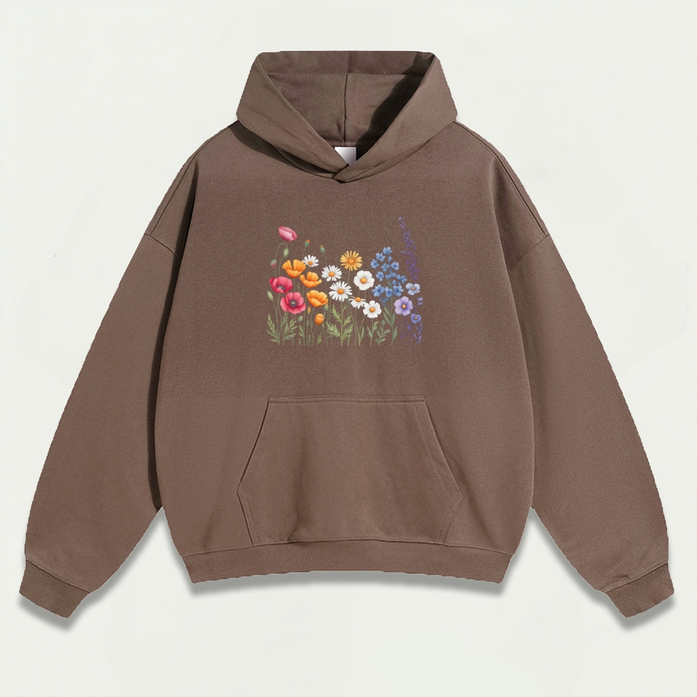 Blooming Flowers Heavyweight Trail Hoodie-HikeVista