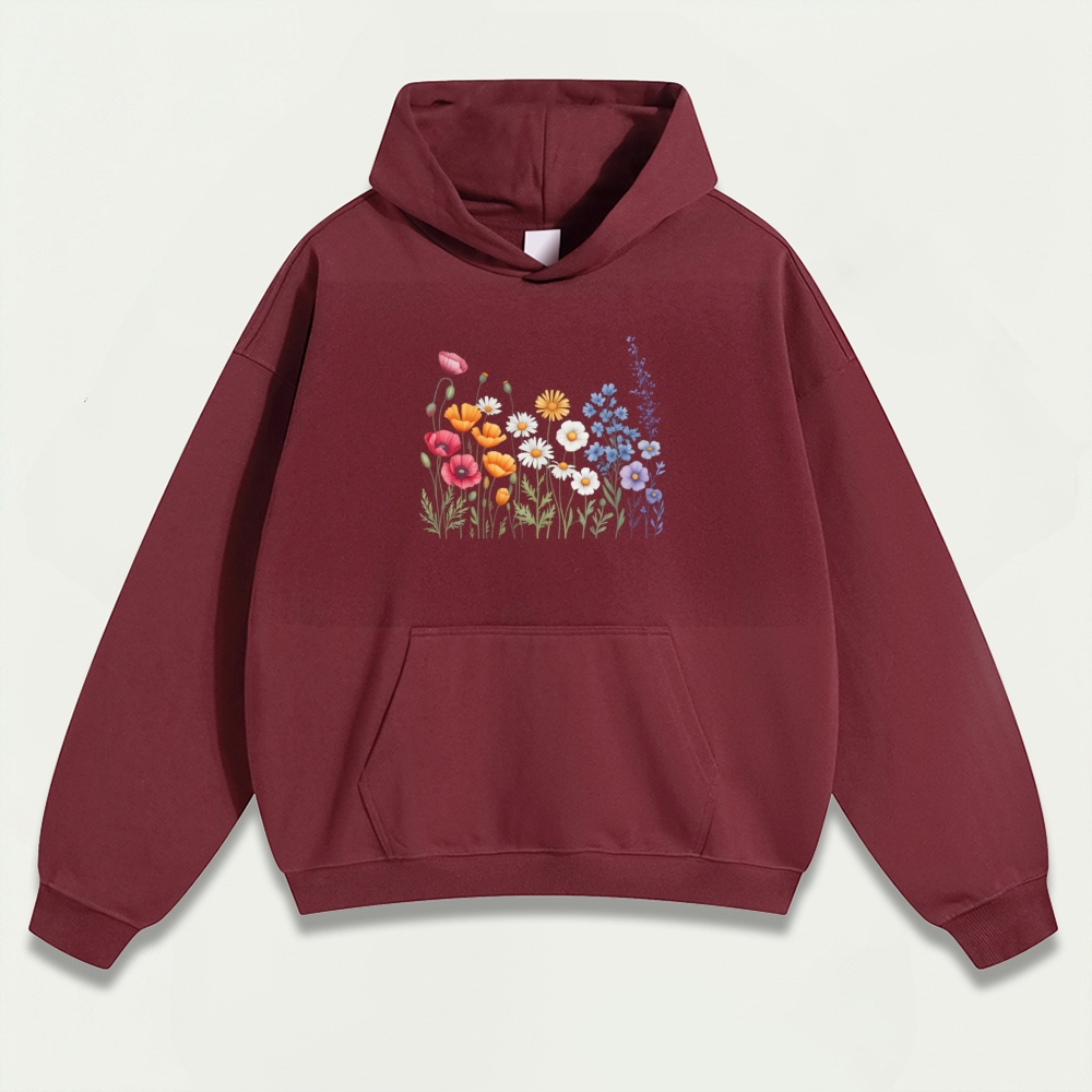 Blooming Flowers Heavyweight Trail Hoodie-HikeVista