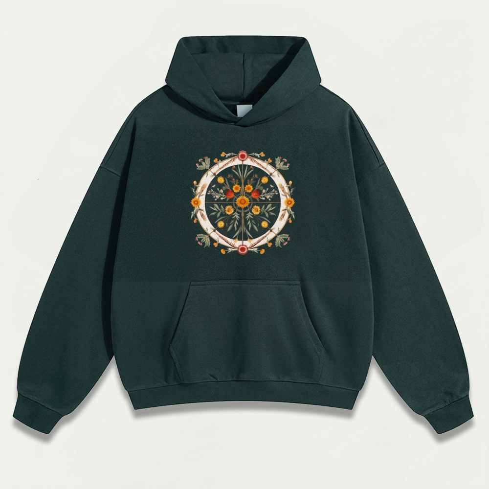 Wildflower Heavyweight Plant Hoodie-HikeVista