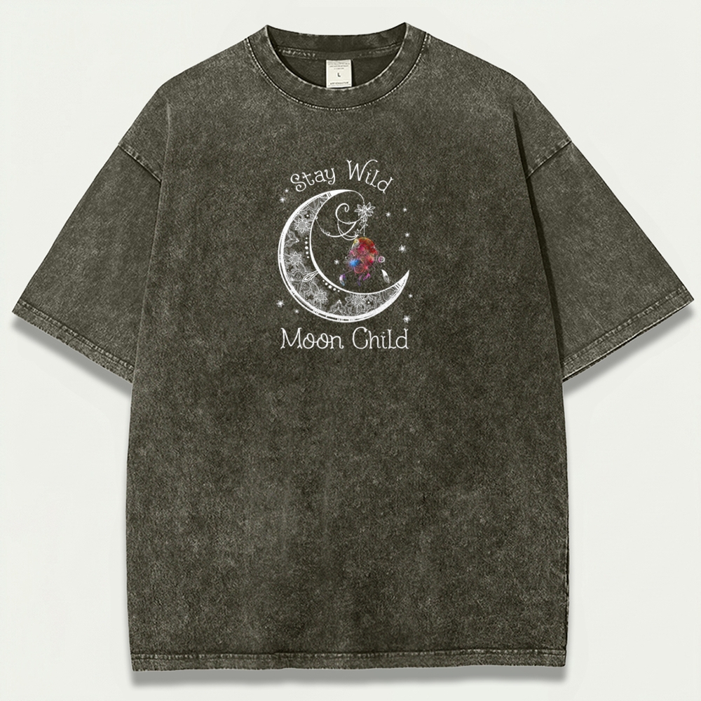 Stay Wild Moon Child Vintage Organic Cotton Trail Tee-HikeVista