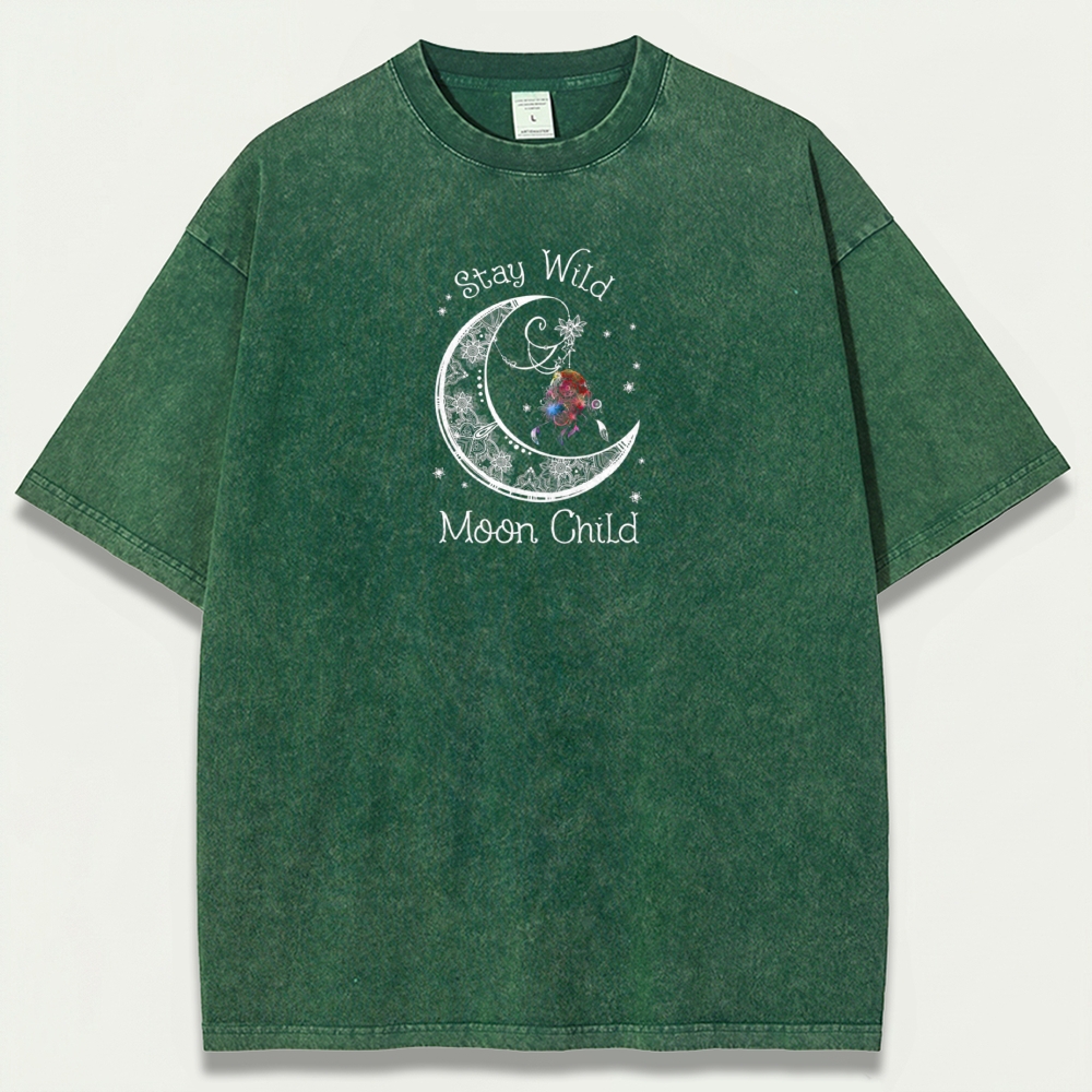 Stay Wild Moon Child Vintage Organic Cotton Trail Tee-HikeVista