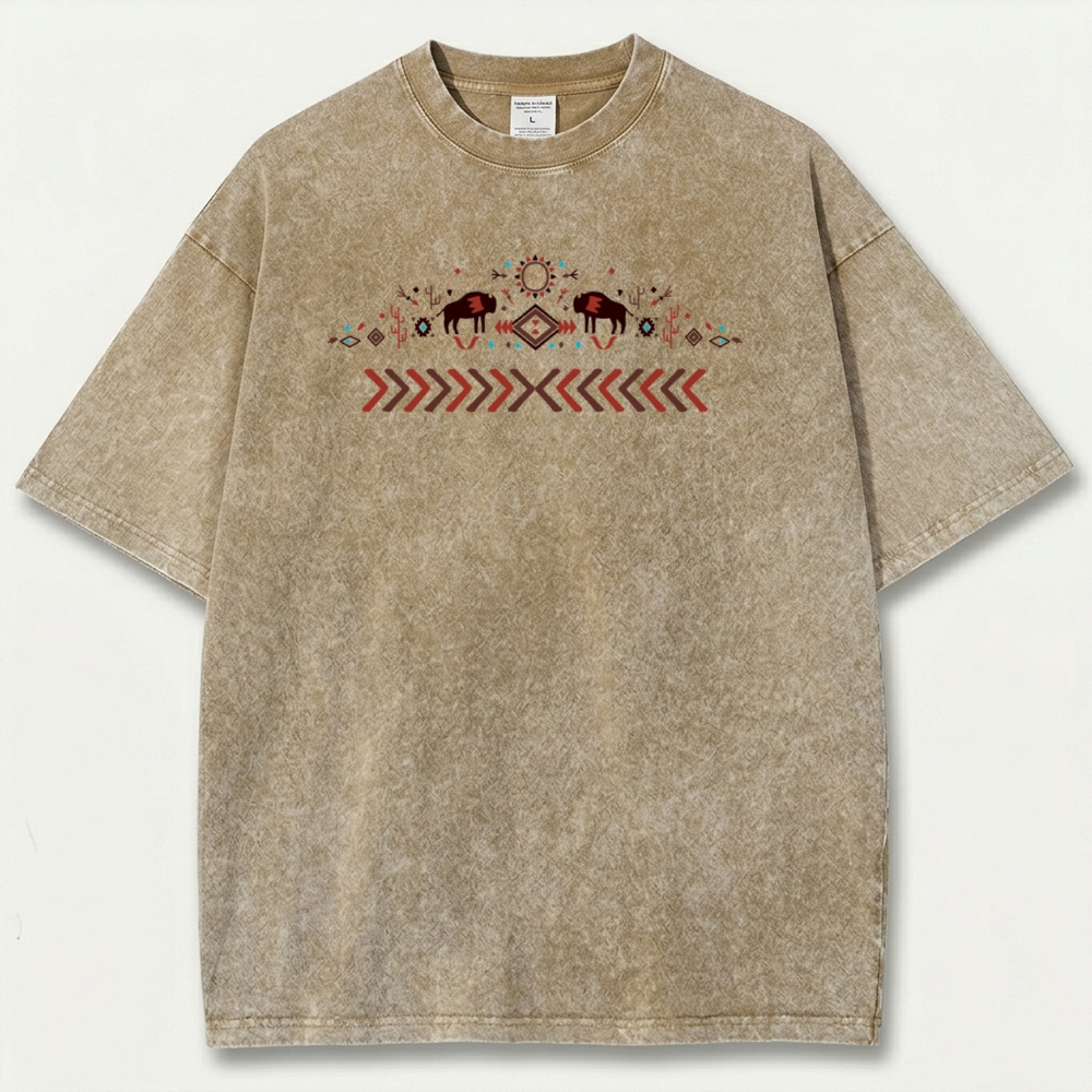 Western Buffalo Vintage Organic Cotton Trail Tee-HikeVista