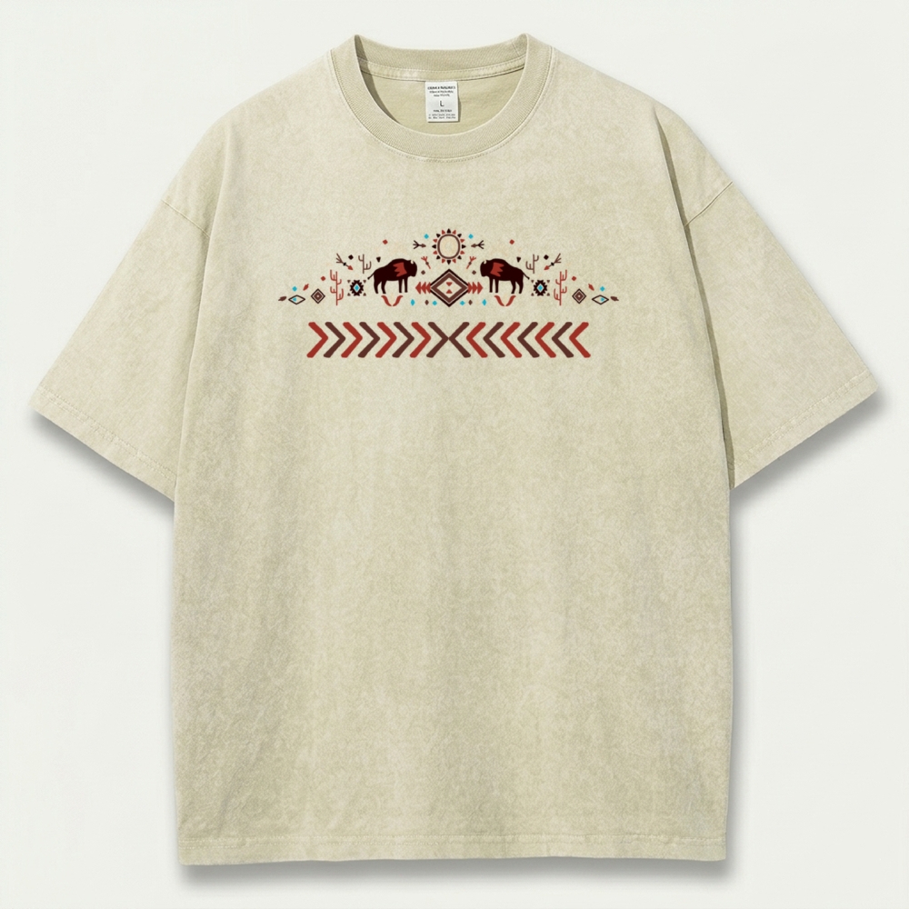 Western Buffalo Vintage Organic Cotton Trail Tee-HikeVista
